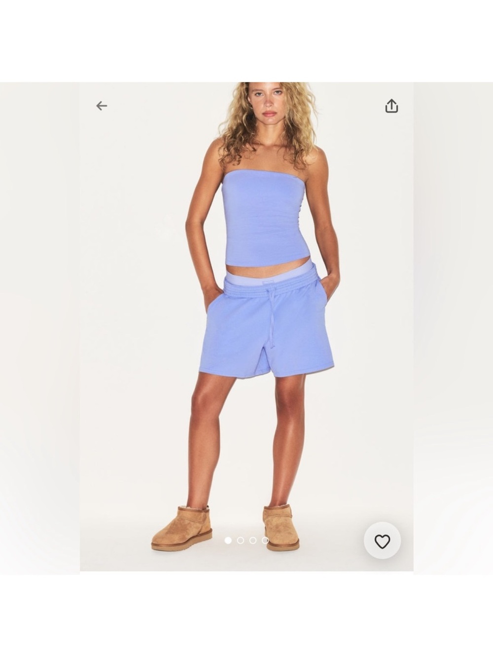 SKIMS NWT size 2X Cotton Jersey Classic Short - Blue Violet